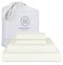 Threadmill 100 Supima Cotton Sheets 1200 Thread Count Cotton for Cal King Size Bed 4 Pc Ivory Cal King Bed Sheets Set 5Star Hotel Quality with Elasticized Deep Pocket King Sheets