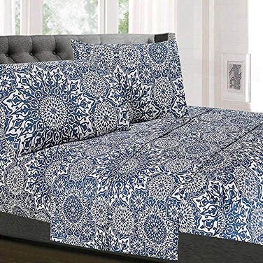 Sweet Home Collection King Size Sheets Breathable Luxury Bed Sheets with Full Elastic Secure Corner Straps Built In 1800 Supreme Collection Extra Soft Deep Pocket Bedding Set Sheet Set King Oasis