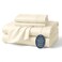 Decfair 100 Egyptian Cotton Sheets Queen Ivory Luxury Hotel Collection Queen Size Sheet Set Cooling Smooth Breathable Sateen Weave Anti Pilling Extra Long Staple Cotton 16 Deep Pocket 4Pc