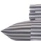Nautica Twin XL Size Sheet Set Crisp Cotton Percale Bedding with Matching Pillowcase Lightweight Breathable Bed Sheets Deep Pocket College Dorm Room Essentials Coleridge Stripe Grey