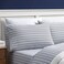Nautica Twin XL Size Sheet Set Crisp Cotton Percale Bedding with Matching Pillowcase Lightweight Breathable Bed Sheets Deep Pocket College Dorm Room Essentials Coleridge Stripe Grey