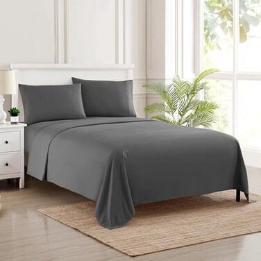 Sweet Home Collection Queen Size Bed Sheets Breathable Luxury Sheets with Full Elastic Secure Corner Straps Built In 1800 Supreme Collection Extra Soft Deep Pocket Bedding Sheet Set EXTRA DEEP pocket