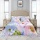 YIYEA Queen Sheet Set Luxury 1800TC Hotel Quality Double Brushed Microfiber Floral Bed Sheets for Queen Size Bed Extra Soft Deep Pocket Shrinkage and Fade Resistant 4PC Queen