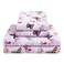 Softan Purple Floral Bed Sheets Full Paisley Flower Printed Sheet Set Cozy Microfiber Fitted Sheet with 15 Deep Pocket NonSlip Straps Butterfly Patterned Sheets Pillowcase Set