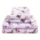 Softan Purple Floral Bed Sheets Full Paisley Flower Printed Sheet Set Cozy Microfiber Fitted Sheet with 15 Deep Pocket NonSlip Straps Butterfly Patterned Sheets Pillowcase Set
