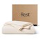 REST Evercool Starter Sheet Set King Ivory Breathable Bed Sheets for Hot Sleeper and Night Sweats with Pillowcases with Ionic SelfCleaning Silver Yarn for Sensitive Skin 3PCS No Flat Sheet