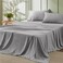 Bedsure Full Size Bed Sheets 4 Pieces Soft Full Sheet Set Breathable Cooling Hotel Luxury Easy Care Polyester Microfiber Bedding for Kids Women Men Grey