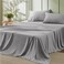 Bedsure Full Size Bed Sheets 4 Pieces Soft Full Sheet Set Breathable Cooling Hotel Luxury Easy Care Polyester Microfiber Bedding for Kids Women Men Grey