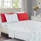 Elegant Comfort Luxury Soft Bed Sheets Holiday Pattern 1500 Premium Hotel Quality Microfiber Softness Wrinkle and Fade Resistant 6Piece Bedding Set Queen Pickup Tree