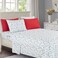 Elegant Comfort Luxury Soft Bed Sheets Holiday Pattern 1500 Premium Hotel Quality Microfiber Softness Wrinkle and Fade Resistant 6Piece Bedding Set Queen Pickup Tree