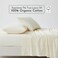 Linen Closet 100 Organic Cotton Queen Sheets Set 4 Pieces Fresh Ivory Percale Bed Sheets Pillowcases Set Up To 16 Deep Pocket Fitted Sheet Cooling Crisp Breathable For Hot Sleepers