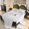 SONORO KATE 100 French Pure Linen Sheets Breathable and Durable Linen Queen Size Sheets AntiTear Linen Bed Sheets Machine Washable 16 Inch Deep Pocket 4 Piece White Queen