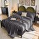 SONORO KATE 100 French Pure Linen Sheets Breathable and Durable Linen Queen Size Sheets AntiTear Linen Bed Sheets Machine Washable 16 Inch Deep Pocket 4 Piece Dark Grey Queen