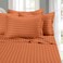 Elegant Comfort Softest and Coziest 6Piece Sheet Set 1500 Premium Hotel Quality Microfiber Deep Pocket Wrinkle Resistant 6Piece Damask Stripe Bed Sheet Set Queen Coral