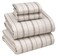 RUVANTI 100 Cotton Percale Sheets Full Size Crisp Cooling Bed Sheets for Hot Sleepers Deep Pocket 16 Soft Breathable Durable HotelStyle 4 Piece Set Brown Stripes