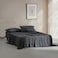 Calvin Klein Queen Size Sheets Set Naturally Soft CottonBlend Melange Jersey Bedding Bed Sheets with Matching Pillowcases Fitted Sheet Modern Cotton Gunmetal Grey