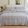 Elegant Comfort Ultra Soft 4Piece 100 Turkish Cotton Flannel Sheet Set Buffalo Check Plaid Flannel Sheets Warm and Cozy Premium Quality Deep Pocket Fitted Sheet Full Gray