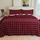 Elegant Comfort Ultra Soft 4Piece 100 Turkish Cotton Flannel Sheet Set Buffalo Check Plaid Flannel Sheets Warm and Cozy Premium Quality Deep Pocket Fitted Sheet King Burgundy