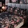 MAG 3pcs Black Floral Queen Bed SheetMicrofiber Flower Boho Fitted Sheets with 1 Fitted Sheet and 2 Pillowcases14 Inches Deep Black Queen