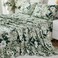 Helthep 100 Cotton Green Floral Printed Bed Sheets Floral Sheet Set King with 175 Deep Pocket 4Pcs Botanical Patterned Sheets for King Size Bed