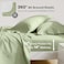 Comfort Spaces 100 Cotton Sheets Twin Breathable Soft Cotton Sheets Naturally Cool Cotton Bed Sheets with 12 Elastic Pocket Fits up to 14 Mattress All Seasons Sheet Set Sage Green 3 Piece