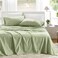 Comfort Spaces 100 Cotton Sheets Twin Breathable Soft Cotton Sheets Naturally Cool Cotton Bed Sheets with 12 Elastic Pocket Fits up to 14 Mattress All Seasons Sheet Set Sage Green 3 Piece