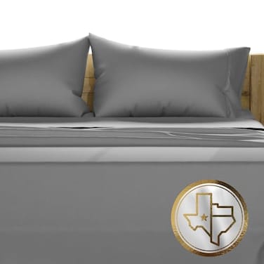 TEXAS LINEN CO. TEXAS LINEN CO 100 Egyptian Cotton King Sheets Set Luxury 1500 Series Couture Comfortin Collection Egyptian Cotton Sheets King Size Bed Set 4 PC Dark Grey 17 Deep Pocket Hotel Bedding