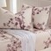 Zusbest Queen Sheet Set 100 Percale Cotton Red Floral Bed Sheet Set Brushed for Extra Softness Luxury Toile Flannel Like Sheets Shabby Vintage Flower Print Deep Pocket Sheets 175 4 Pcs