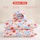 JSD Spring Floral Printed Sheet Set Queen Size 4 Piece Flower Pattern Microfiber Bed Sheets Deep Pocket