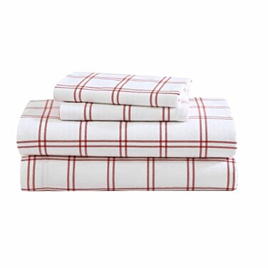 Eddie Bauer Flannel Sheets Full Size AntiPilling Wrinkle Resistant Cotton Touchably Soft for AllSeason Comfort Bed Sheets with Matching Pillowcases Fitted Sheet Westridge Plaid Orange