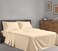 RUVANTI 100 Cotton Percale Sheets Full Size Crisp Cooling Bed Sheets for Hot Sleepers Deep Pocket 16 Soft Breathable Durable HotelStyle 4 Piece Set Beige