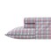 Nautica Twin Size Sheet Set Crisp Cotton Percale Bedding with Matching Pillowcase Lightweight Breathable Bed Sheets Deep Pocket College Dorm Room Essentials Boating Tattersall Grey