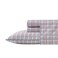 Nautica Twin Size Sheet Set Crisp Cotton Percale Bedding with Matching Pillowcase Lightweight Breathable Bed Sheets Deep Pocket College Dorm Room Essentials Boating Tattersall Grey
