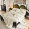 SONORO KATE 100 French Pure Linen Queen Size Sheets Breathable and Durable 16 Inch Deep Pocket 4 Piece Cream