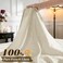 SONORO KATE 100 French Pure Linen Sheets Breathable and Durable Linen King Size Sheets AntiTear Linen Bed Sheets Machine Washable 16 Inch Deep Pocket 4 Piece Cream King
