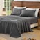 Bedlifes 100 French Pure Linen Sheets Queen Size Breathable and Cooling Flax Sheet Set Soft Durable and Moisture Wicking 16 Inch Deep Pocket4 PieceQueenDark Grey