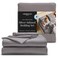 Miracle Made Breathable Cotton Bed Sheets 4Piece Set SilverTreated Soft and CooltotheTouch Lightweight Bedding Designed for Hot Sleepers Cali King Size Stone