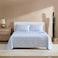 Wrangler Queen Size Sheet Set Soft Microfiber Bedding with Breathable Cooling Comfort Deep Pocket Fitted Sheet with Matching Pillowcases Americana Decor Cowboy Pinstripe Blue