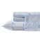 Wrangler Queen Size Sheet Set Soft Microfiber Bedding with Breathable Cooling Comfort Deep Pocket Fitted Sheet with Matching Pillowcases Americana Decor Cowboy Pinstripe Blue