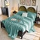 SONORO KATE 100 French Pure Linen Sheets Breathable and Durable Linen King Size Sheets AntiTear Linen Bed Sheets Machine Washable 16 Inch Deep Pocket 4 Piece Aqua King
