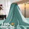 SONORO KATE 100 French Pure Linen Sheets Breathable and Durable Linen King Size Sheets AntiTear Linen Bed Sheets Machine Washable 16 Inch Deep Pocket 4 Piece Aqua King