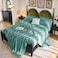 SONORO KATE 100 French Pure Linen Sheets Breathable and Durable Linen King Size Sheets AntiTear Linen Bed Sheets Machine Washable 16 Inch Deep Pocket 4 Piece Aqua King
