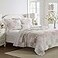 Laura Ashley Queen Quilt Set Soft Lightweight Bedding with Matching Shams Reversible Room Decor College Dorm Room Essentials Celina Patchwork Pink