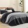 Litanika California King Quilt Set Black White Grey Cal King Oversized Stripe Comforter Gray Bedspreads Coverlets Soft Lightweight Quilted Bedding Set for All Season1 Quilt 2 Pillowcases