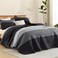 Litanika California King Quilt Set Black White Grey Cal King Oversized Stripe Comforter Gray Bedspreads Coverlets Soft Lightweight Quilted Bedding Set for All Season1 Quilt 2 Pillowcases