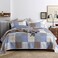Secgo Queen Comforter Set for Bed 100 Cotton Quilts Queen Size Bule Plaid Bedspreads 90 98 Inch with 2 Pillow Shams Patchwork Reversible Lightweight Bedding