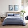 Nautica Queen Quilt Set Reversible Bedding with Matching Shams Plaid and Stripe Room Decor Lightweight Bed Set College Dorm Room Essentials Addison Blue