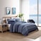 Nautica Queen Quilt Set Reversible Bedding with Matching Shams Plaid and Stripe Room Decor Lightweight Bed Set College Dorm Room Essentials Addison Blue