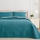 Exclusivo Mezcla Queen Quilt Bedding Set Lightweight Teal Quilts Queen Full Size for All Seasons Soft Microfiber Bedspreads Coverlets Bed Cover with Leaf Pattern 3 Piece