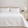 Exclusivo Mezcla Queen Quilt Bedding Set Lightweight White Quilts Queen Full Size for All Seasons Soft Microfiber Bedspreads Coverlets Bed Cover with Leaf Pattern 3 Piece